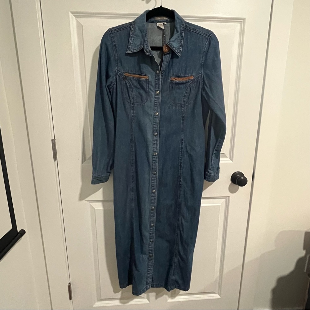 ISABELLA BIRD | Chambray Blue Jean Maxi Dress -Size 8